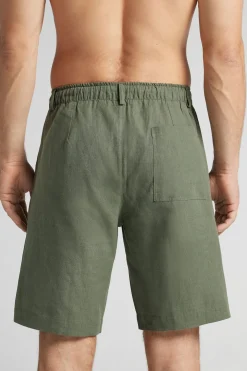 Short en lin et coton
