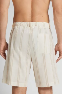 Short en lin et coton