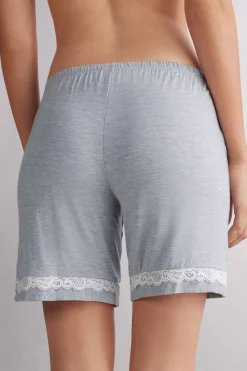 Short en modal et dentelle