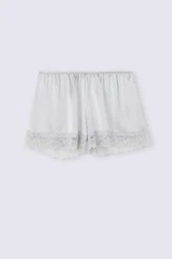 Short en soie et dentelle