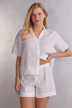 Short en toile de lin