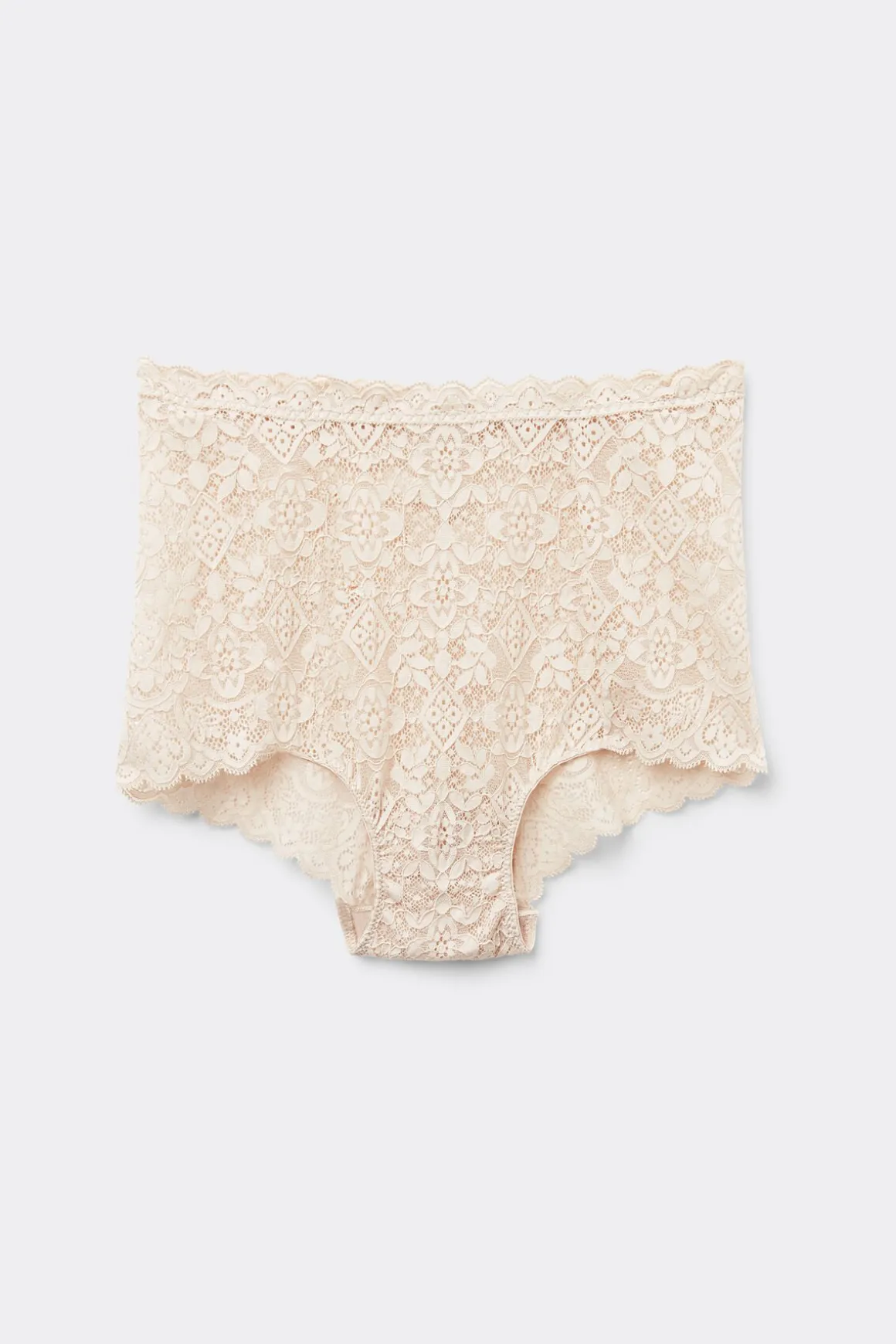 Shorty taille haute en dentelle