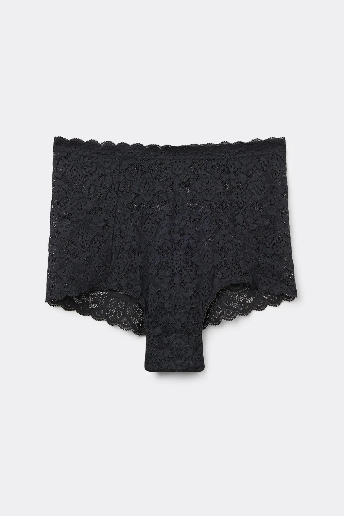 Shorty taille haute en dentelle