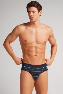 Slip en coton Superior imprimÉ rayÉ multicolore