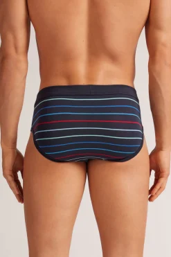 Slip en coton Superior imprimÉ rayÉ multicolore