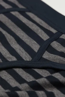 Slip en coton Superior imprimÉ rayÉ bleu et gris