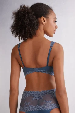 Soutien-gorge balconnet en dentelle florale