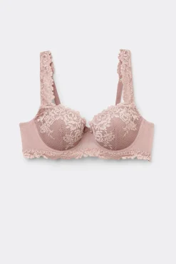 Soutien-gorge balconnet en dentelle florale