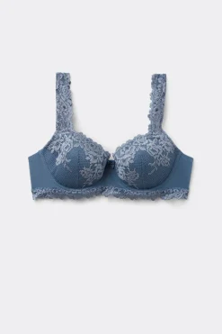 Soutien-gorge balconnet en dentelle florale