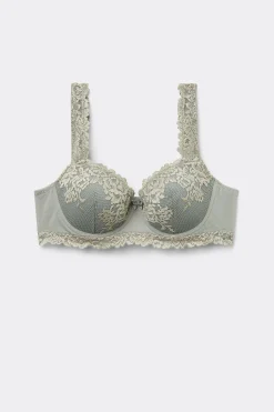 Soutien-gorge balconnet en dentelle florale