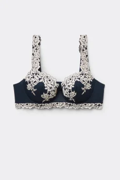 Soutien-gorge balconnet en dentelle florale