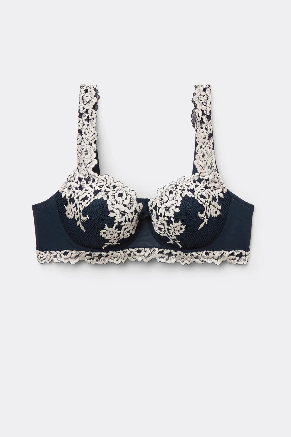 Soutien-gorge balconnet en dentelle florale