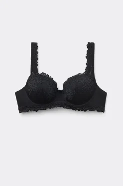 Soutien-gorge balconnet en dentelle florale