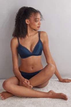 Soutien-gorge triangle sans armatures en soie TIZIANA