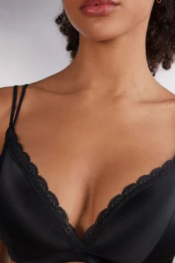 Soutien-gorge triangle sans armatures en soie TIZIANA