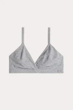 Soutien-gorge triangle sans armatures en coton naturel EMMA