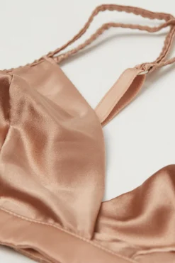 Soutien-gorge triangle sans armatures en soie EMMA