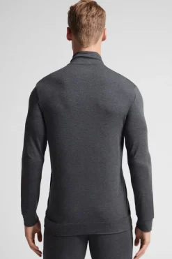 Sweat à Zip en Soie et Modal