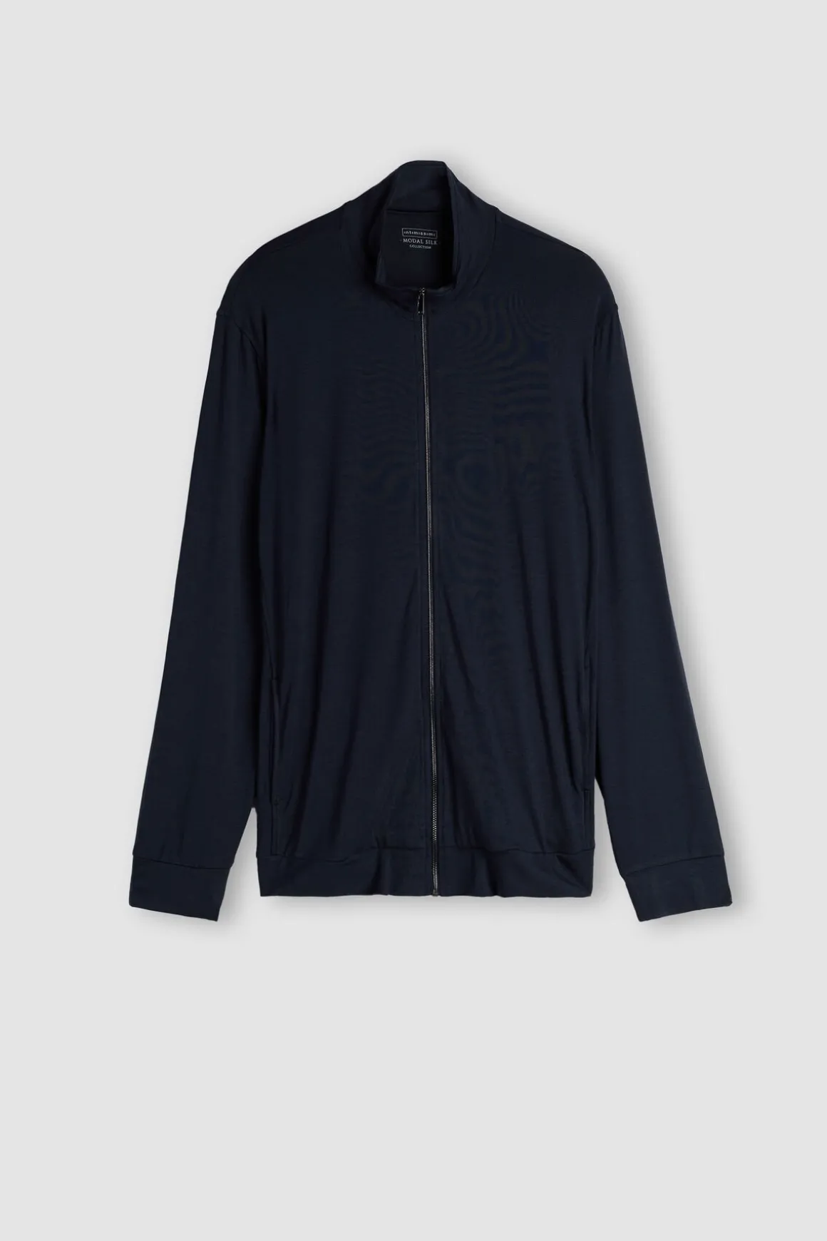 Sweat à Zip en Soie et Modal