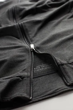 Sweat à Zip en Soie et Modal