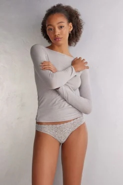 Tanga en Dentelle et Microfibre