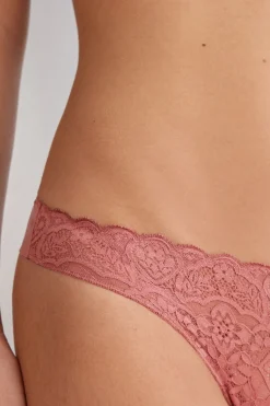 Tanga en Dentelle et Microfibre