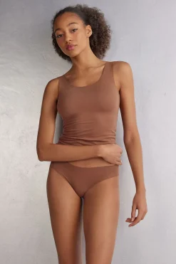 Tanga femme en coton sans coutures