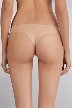 Tanga femme en coton sans coutures