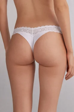 Tanga Style AnnÉes 80 en Dentelle et Microfibre