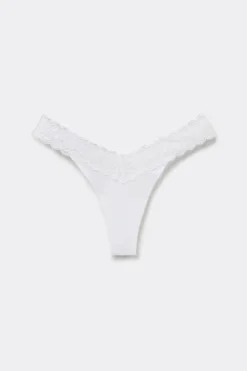Tanga Style AnnÉes 80 en Dentelle et Microfibre