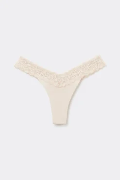 Tanga Style AnnÉes 80 en Dentelle et Microfibre