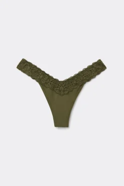 Tanga Style AnnÉes 80 en Dentelle et Microfibre
