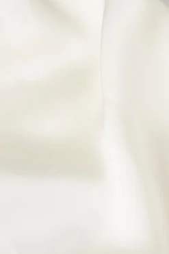 Top en Satin de Soie avec Col en V