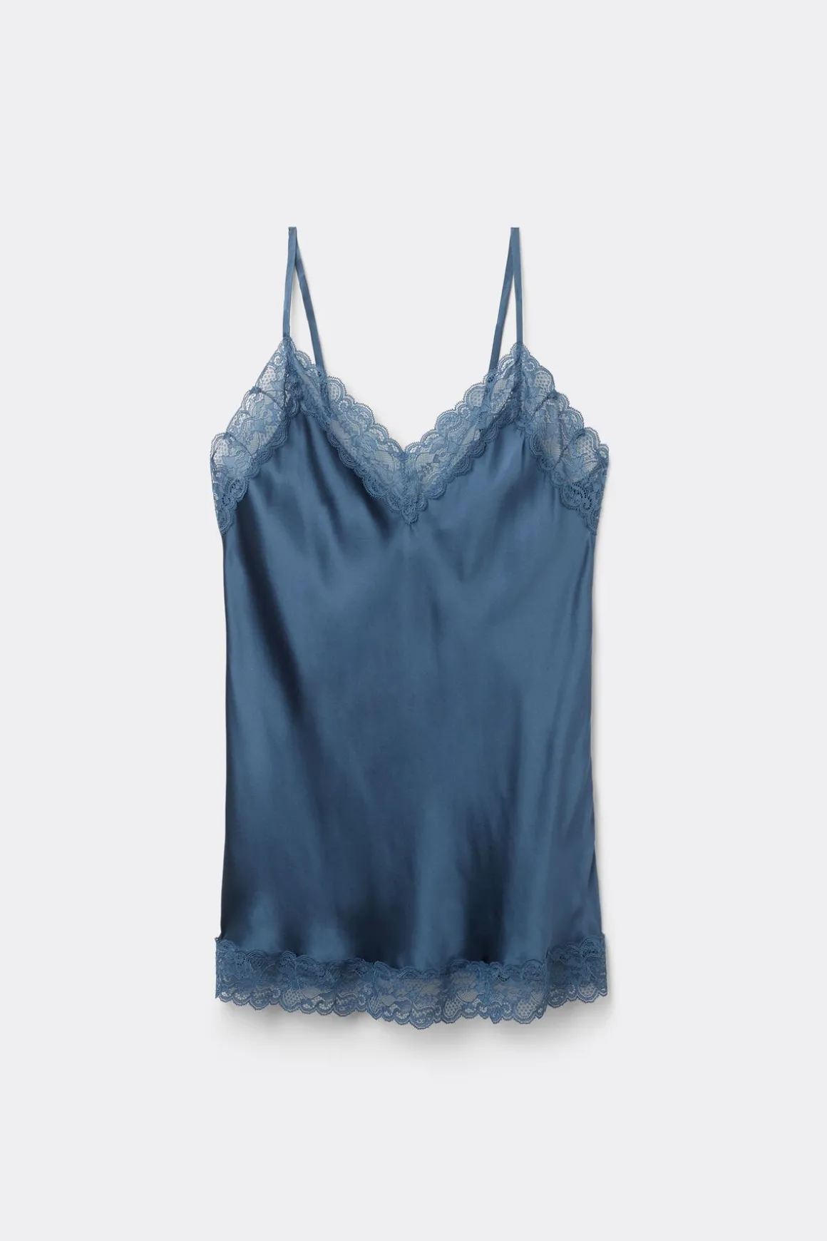 Top en soie et dentelle