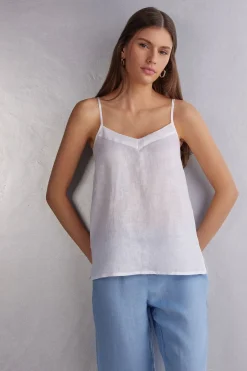Top en toile de lin
