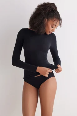T-shirt à col bateau en coton THE SENSUAL COTTON