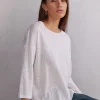 T-shirt à col bateau en lin