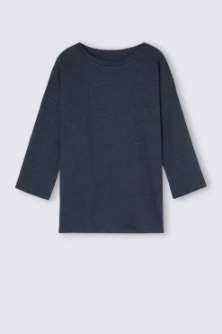 T-shirt à col bateau en lin