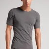 T-Shirt à Manches Courtes en Modal Cachemire