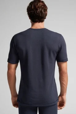 T-Shirt à Manches Courtes en Modal Cachemire