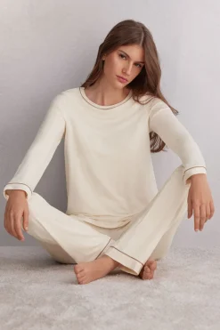 T-shirt à manches longues en modal