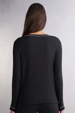 T-shirt à manches longues en modal