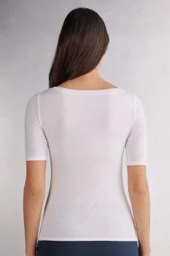T-shirt col bateau en Fresh Bamboo