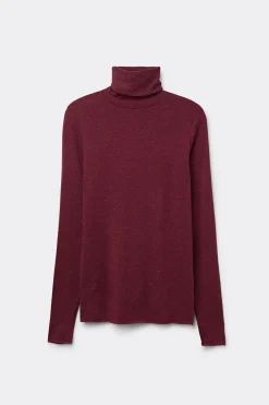 T-shirt col montant en modal lÉger avec cachemire lamÉ