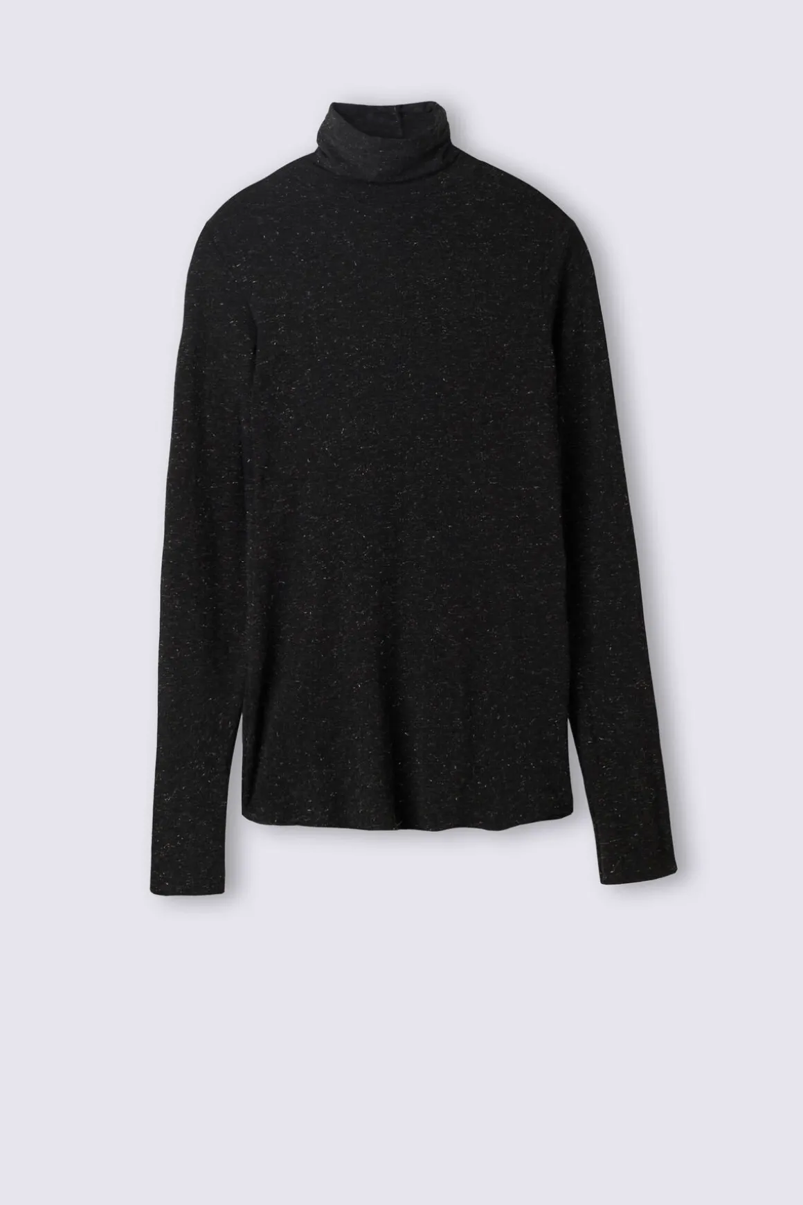 T-shirt col montant en modal lÉger avec cachemire lamÉ
