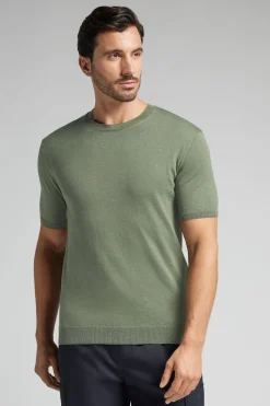 T-shirt en maille de coton flammÉ