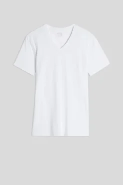 T-shirt homme col en V en coton Superior ÉlasticisÉ