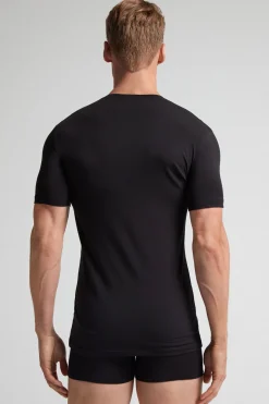 T-shirt homme col en V en coton Superior ÉlasticisÉ