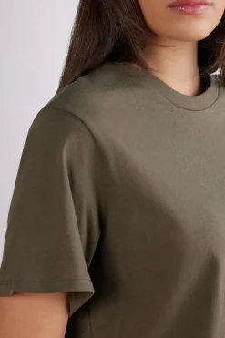 T-shirt manches courtes boxy en coton