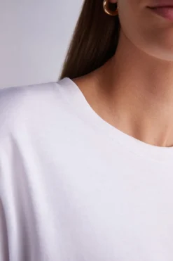 T-shirt manches courtes boxy en coton